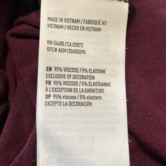 American Eagle Outfitters Maroon Lattice Front Tank Top (Size M) - Picture 5 of 5